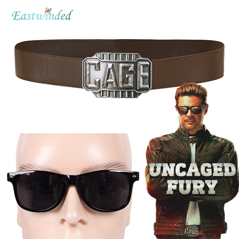 Men Accessories Mk - نظارات وحزام تنكري لشخصية جوني كاج