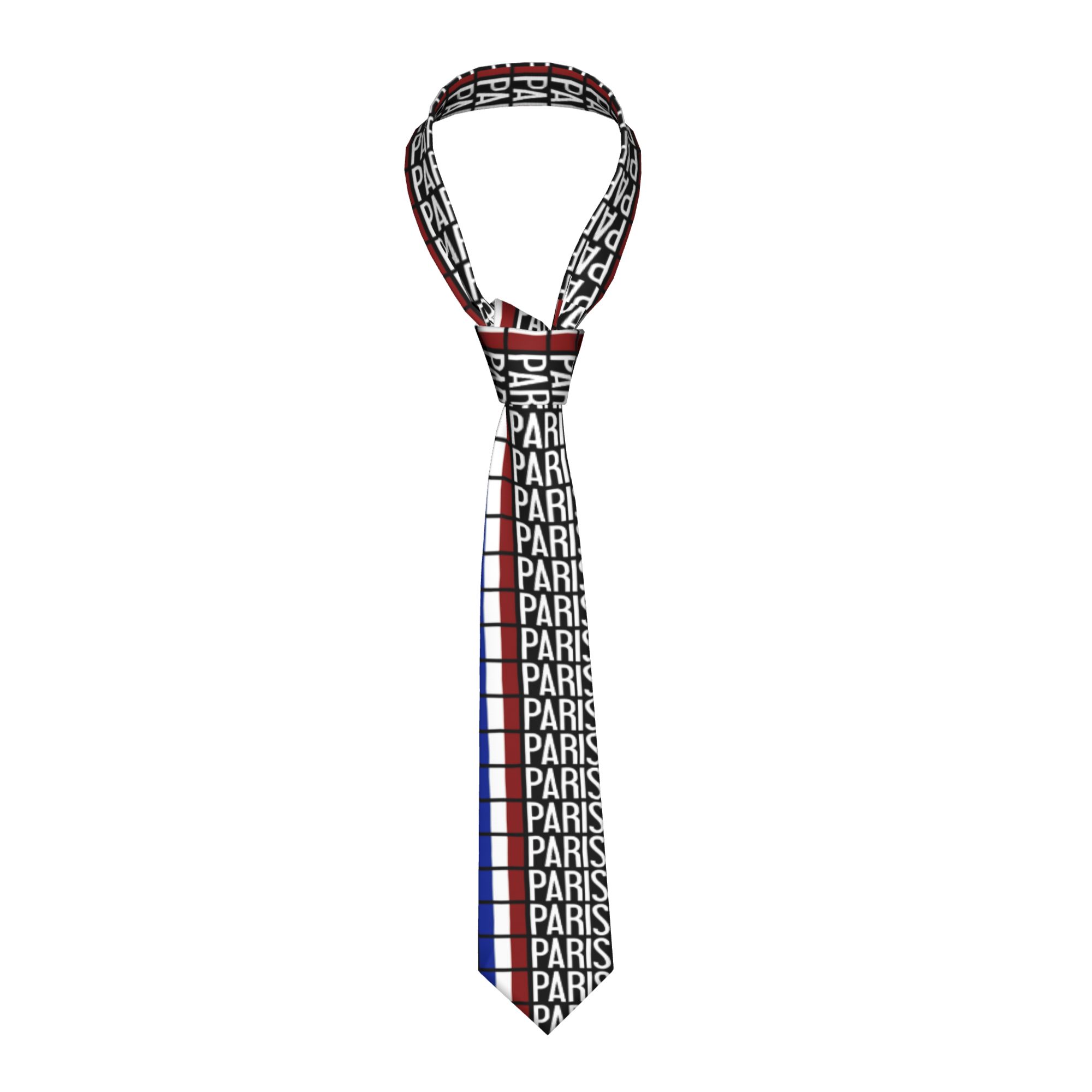 Men'S Accessories Paris - ربطة عنق رجالية بتصميم علم فرنسا