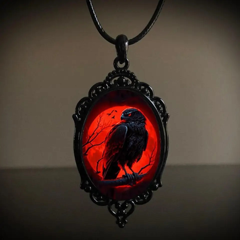 القوطية مصاص دماء البومة النقش - مراجعة Men'S Vampire Accessories وسعره