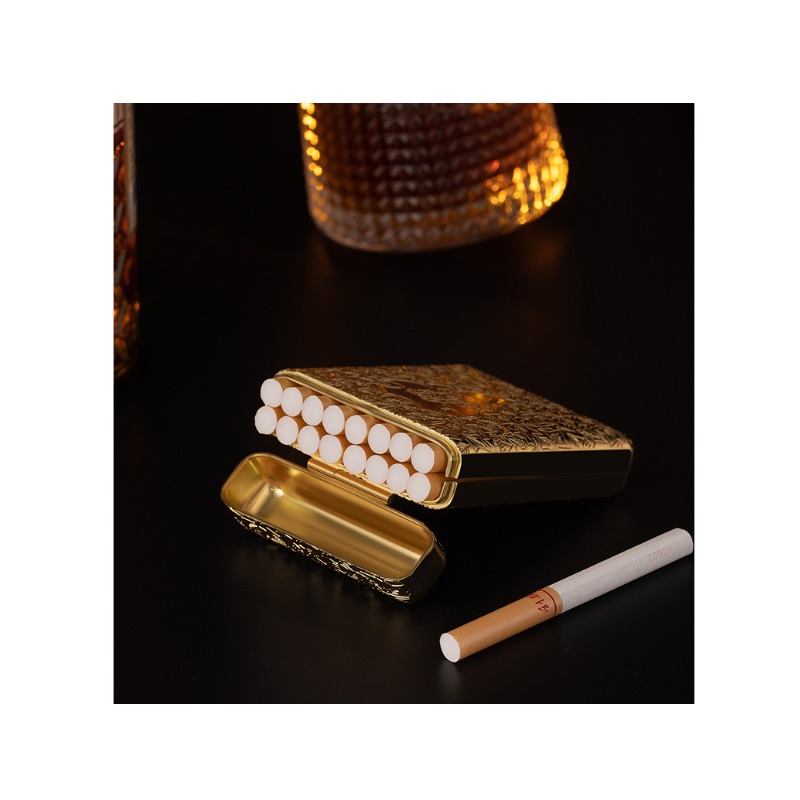 علبة سجائر معدنية منقوشة بتصمي - مراجعة Men'S Accessories وسعره