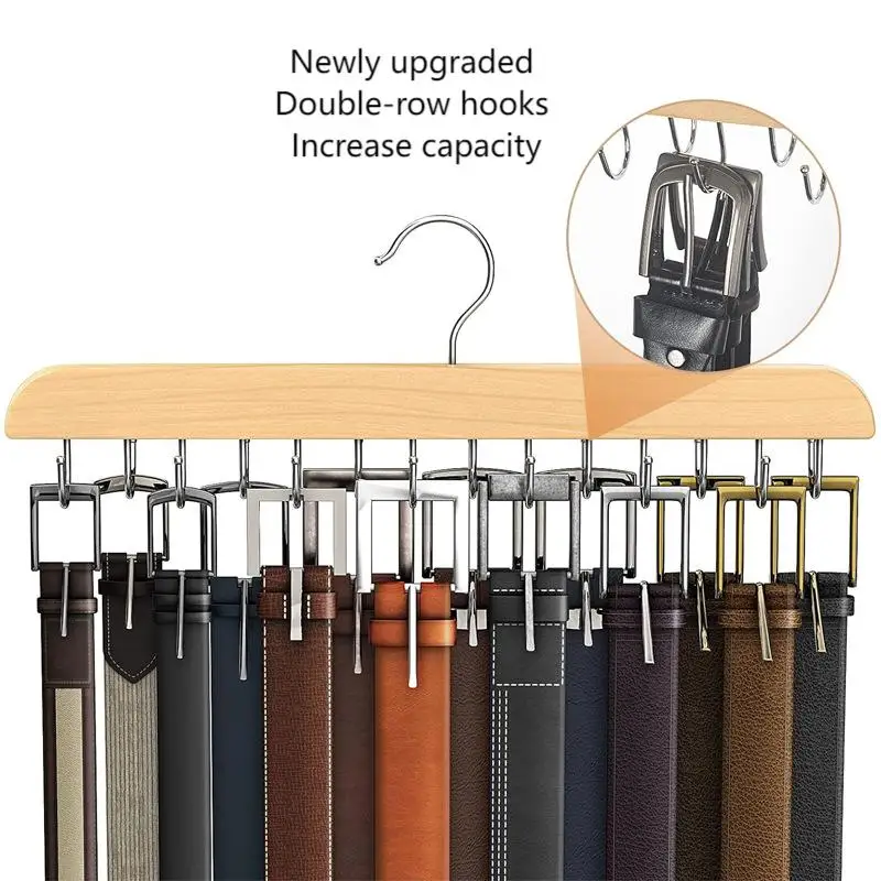 رف حزام خشبي للنساء، شماعات تخ - مراجعة Men'S Accessories Organizer For Wardrobe وسعره