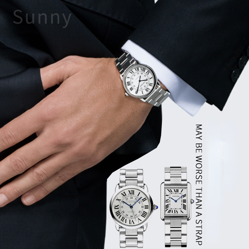 حزام ساعة من الفولاذ المقاوم ل - مراجعة Men'S Accessories Cartier وسعره